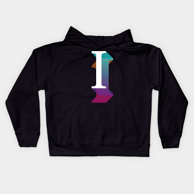 Letter I Kids Hoodie by MplusC